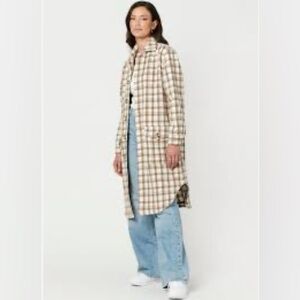 Buffalo Jeans Long Plaid Shacket (XL)